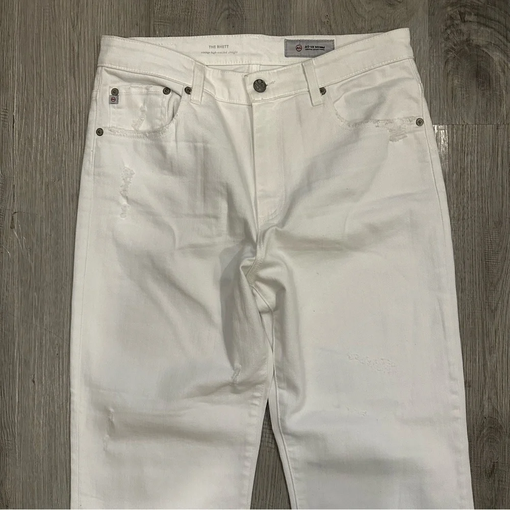AG ADRIANO GOLDSCHMIED The Rhett Vintage High Waisted Straight Jeans Size 32 - Picture 4 of 8